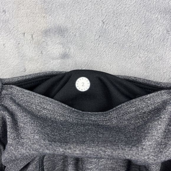 Lululemon Train Times 7/8 Pant 25” Heathered Black Women’s Size 2 W5AOPS - Picture 6 of 9